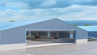 High Quality Prefabricated Steel Structure Aircraft Hangar Design
