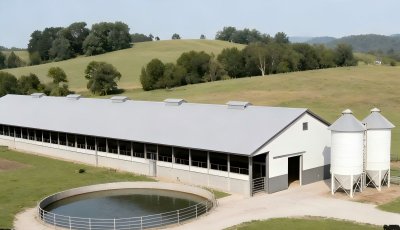 Low Price Steel Construction Cattle Farm House