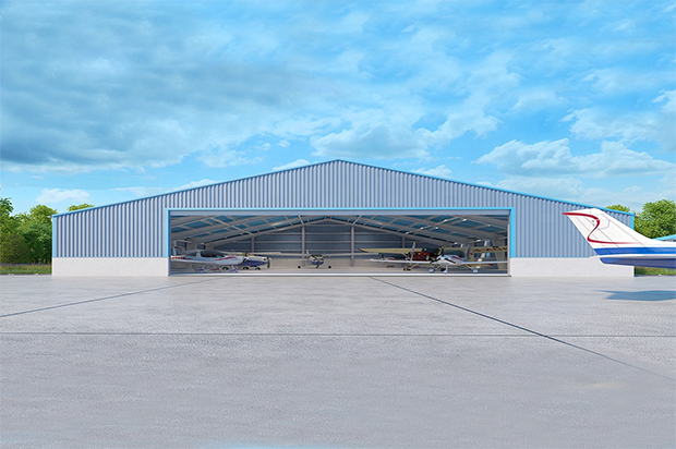 High Quality Prefabricated Steel Structure Aircraft Hangar Design